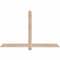 Ekena Millwork Eugene Smooth Timber Gable Bracket, Douglas Fir, 60"W x 38"H x 1 1/2"D x 3 1/2"F, 15/12 Pitch GBW060X38X0204EUG00SDF - alternate 1